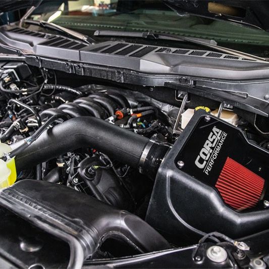 Corsa 2021-2024 Ford F150 5.0L V8 Cold Air Intake with DryTech Filter-tuningsupply.com