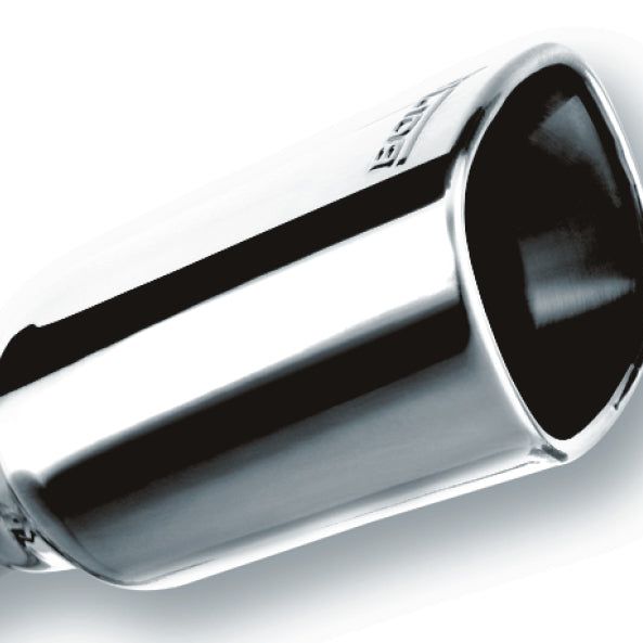 Borla 2.25in Inlet 3.28in x 3.5in Square Rolled Angle Cut x 7.88in Long Exhaust Tip-tuningsupply.com