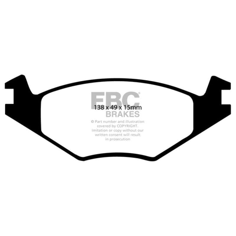 EBC 86-93 Volkswagen Cabriolet 1.8 Redstuff Front Brake Pads-tuningsupply.com