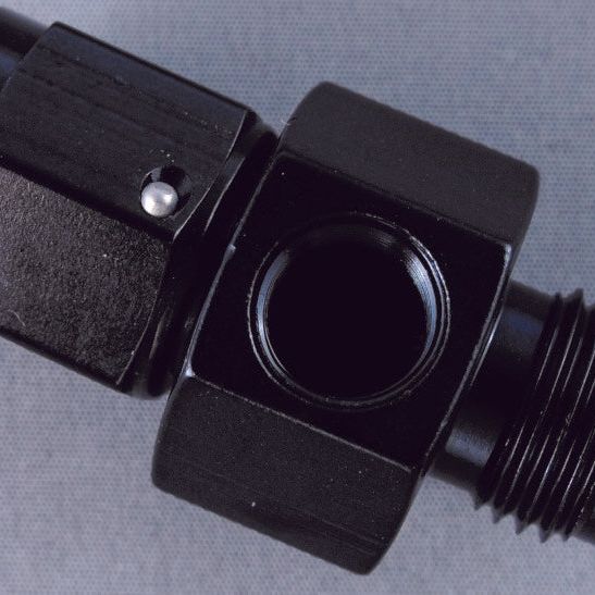 Fragola Inline Gauge Adapter -6AN Male x -6AN Fem - Black-tuningsupply.com