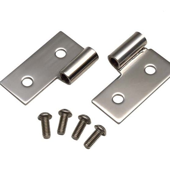 Kentrol 76-06 JEEP CJ Wrangler YJ/TJ Lower Door Hinge Pair - Polished Silver-tuningsupply.com