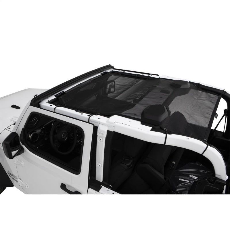 Rampage 2018-2019 Jeep Wrangler(JL) Sport 2-Door Mesh Shade Top - Black - SMINKpower Performance Parts RAM91817 Rampage