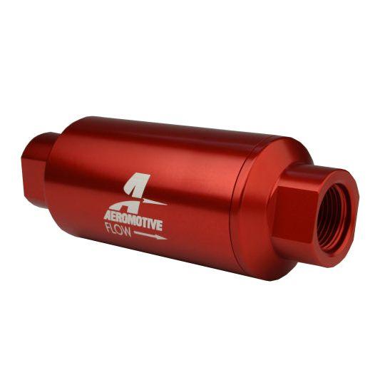 Aeromotive In-Line Filter - AN-10 size - 40 Micron SS Element - Red Anodize Finish-tuningsupply.com