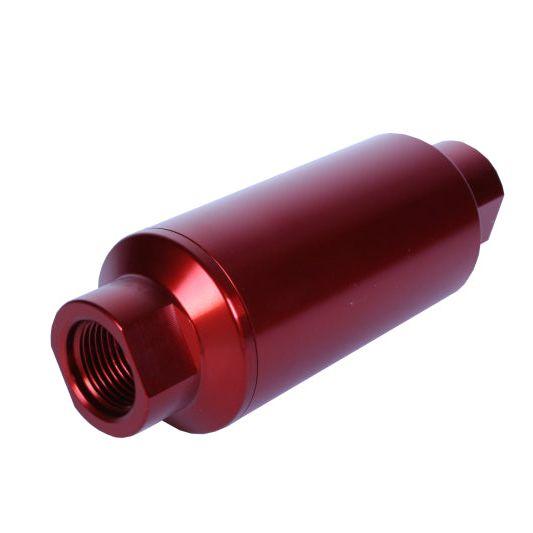 Aeromotive In-Line Filter - (AN-10) 10 Micron Microglass Element Red Anodize Finish-tuningsupply.com