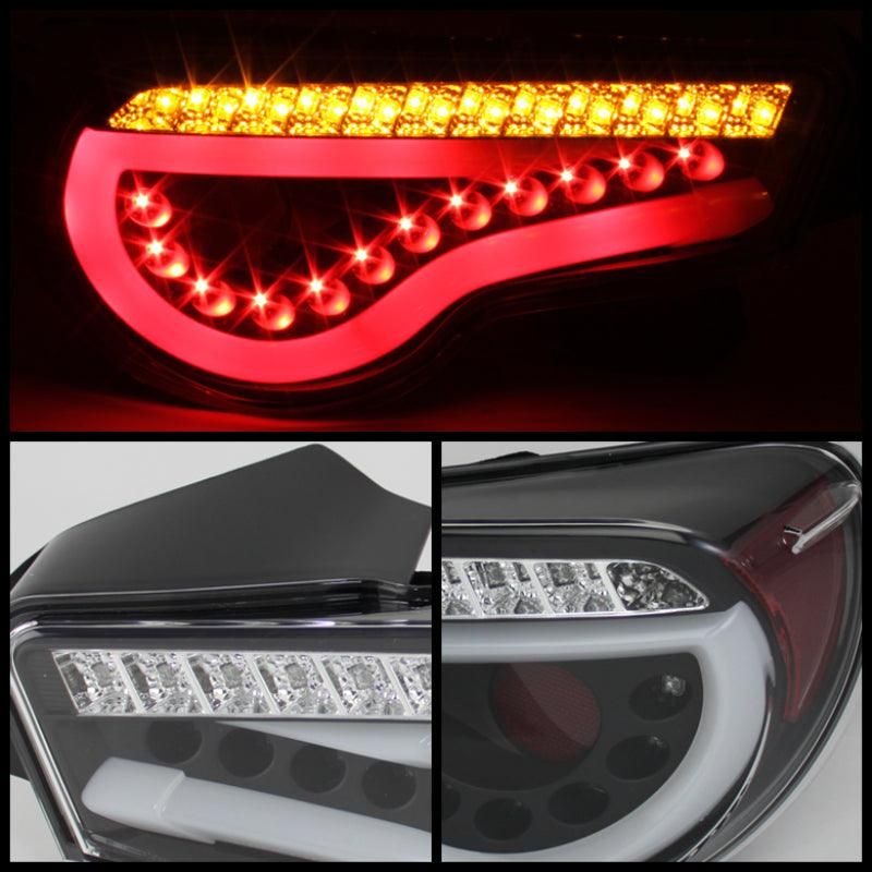 Spyder Scion FRS 12-14/Subaru BRZ 12-14 Light Bar LED Tail Lights Black ALT-YD-SFRS12-LBLED-BK - SMINKpower Performance Parts SPY5072009 SPYDER