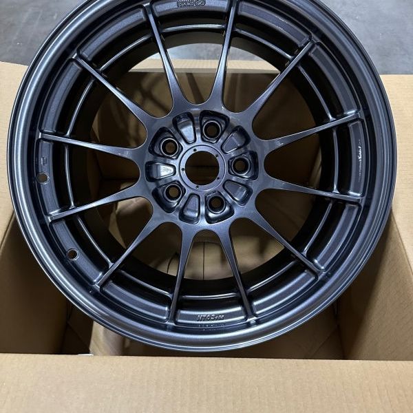 Enkei NT03+M 18x9.5 5x114.3 40mm Offset 72.6mm Bore Gunmetal Wheel-tuningsupply.com