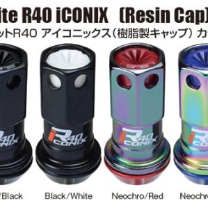 Project Kics 16+4 Locks Neocro R40 Iconix W/ Plastic Cap (Black) - 12X1.25-tuningsupply.com