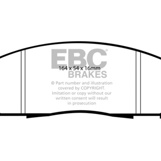 EBC 05+ Nissan Frontier 2.5 2WD Greenstuff Front Brake Pads-tuningsupply.com