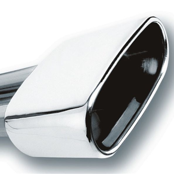 Borla 2.5in Inlet 6.69in x 3in Rectangular Rolled Angle Cut Single Inlet x 5.63in Long Exhaust Tip-tuningsupply.com