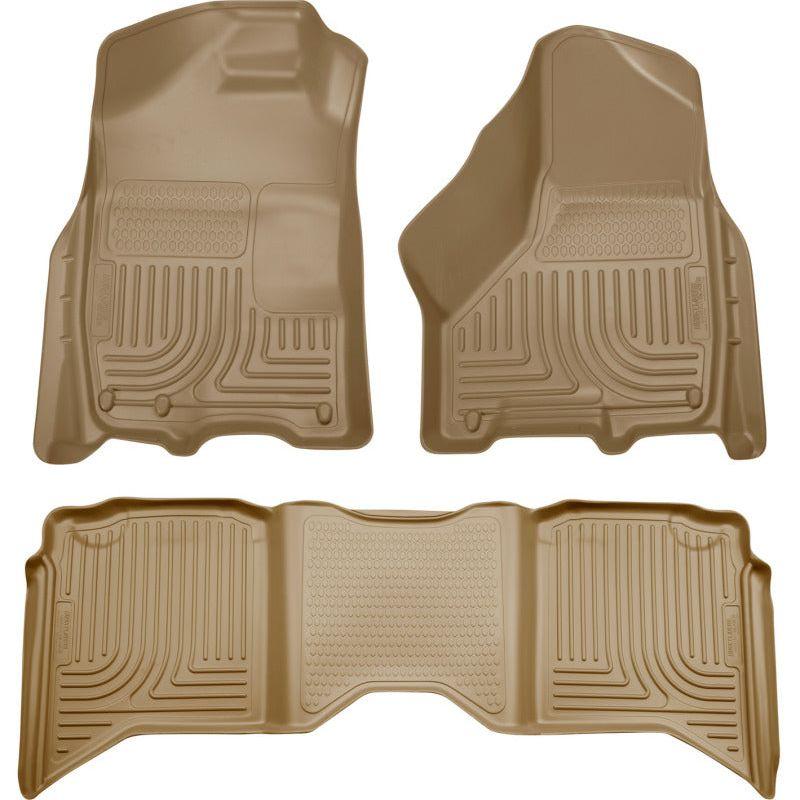 Husky Liners 2012 Dodge Ram 1500/2500/3500 Crew Cab WeatherBeater Combo Tan Floor Liners-tuningsupply.com