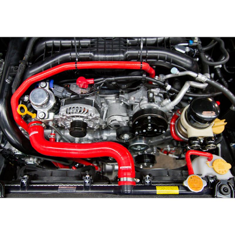 Mishimoto 2015 Subaru WRX Red Silicone Radiator Coolant Ancillary Hoses Kit-tuningsupply.com