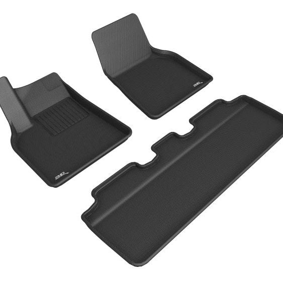 3D MAXpider 21-22 Tesla Model Y 1st & 2nd Row Floormats - Black-tuningsupply.com