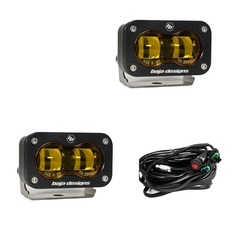 Baja Designs Universal S2 SAE Spot LED (Pair) - Amber-tuningsupply.com