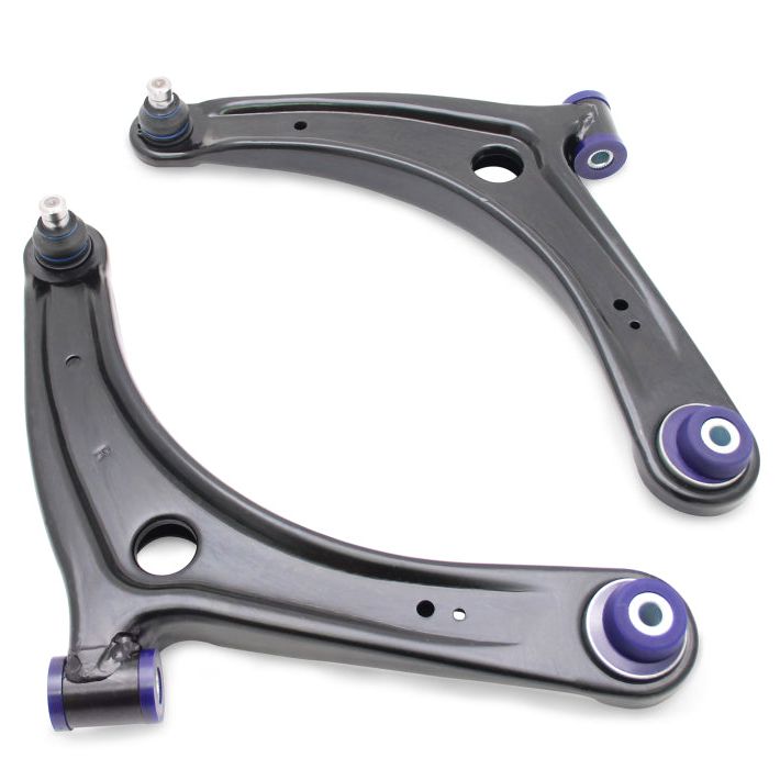 SuperPro 2008 Mitsubishi Lancer GTS Front Lower Control Arm Set w/ Bushings - w/ Positive Caster - SMINKpower Performance Parts SPRTRC1023 Superpro