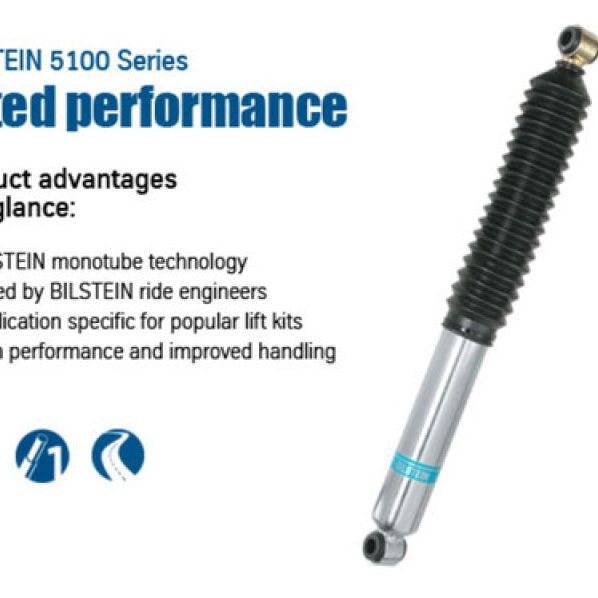 Bilstein 5100 Series 2015-2016 Ford F-150 XL/XLT V6 3.5L Rear 46mm Monotube Shock Absorber-tuningsupply.com