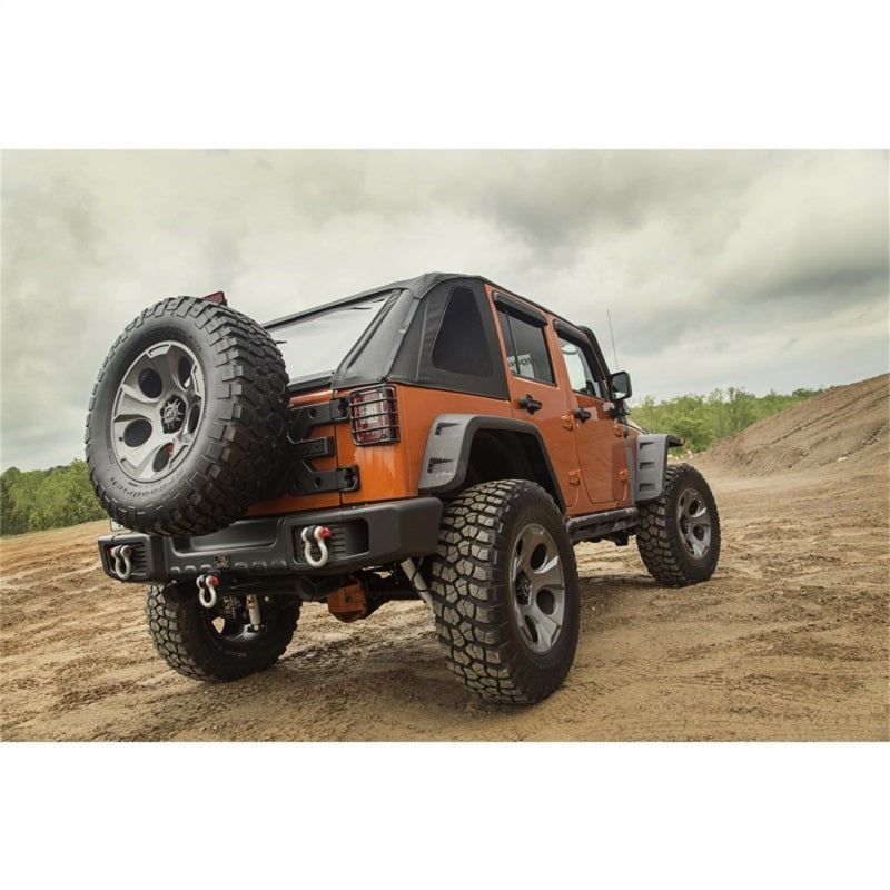 Rugged Ridge Bowless Soft Top Black Diamond 4-Door 07-18 Jeep Wrangler JK - SMINKpower Performance Parts RUG13750.38 Rugged Ridge