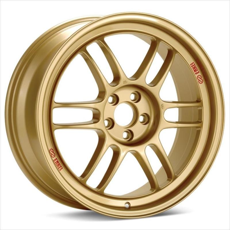 Enkei RPF1 18x9.5 5x114.3 38mm Offset 73mm Bore Gold Wheel *Special Order Minimum Order of 40*-tuningsupply.com