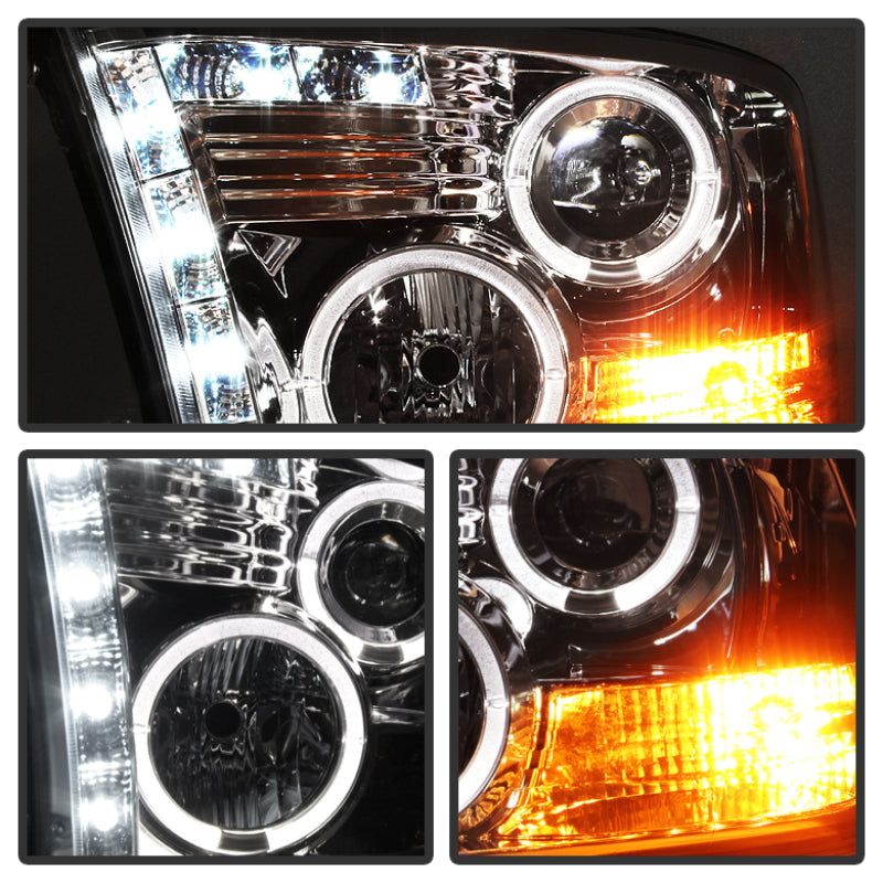 Spyder Dodge Ram 1500 09-14 10-14 Projector Headlights Halogen- LED Halo LED - Chrm PRO-YD-DR09-HL-C-Headlights-SPYDER-SPY5010049-SMINKpower Performance Parts