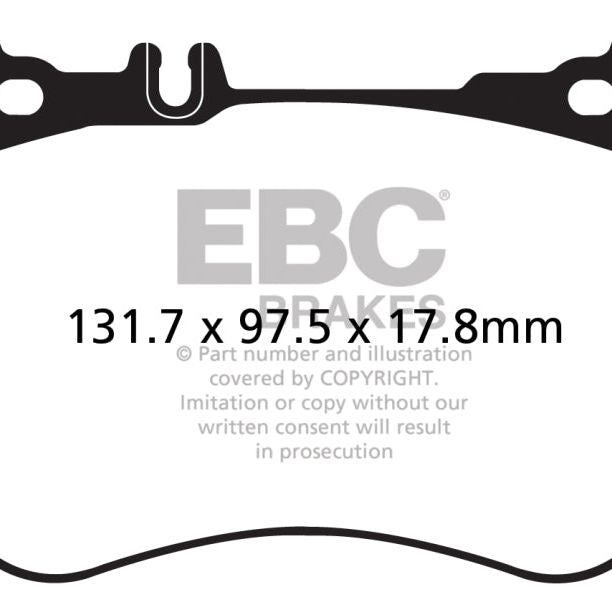 EBC 14+ Mercedes-Benz S550 4.7 Twin Turbo AMG Sport Pkg Yellowstuff Front Brake Pads-tuningsupply.com