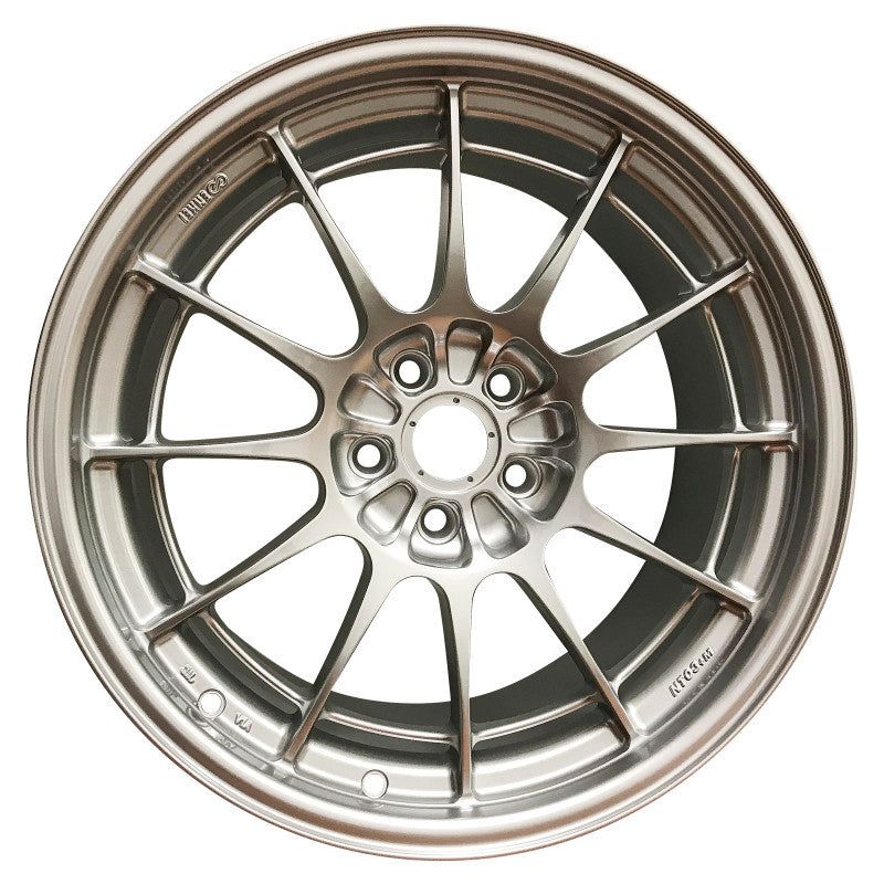 Enkei NT03+M 18x9.5 5x108 40mm Offset 72.6mm Bore F1 Silver Wheel (MIN ORDER QTY 40)-tuningsupply.com