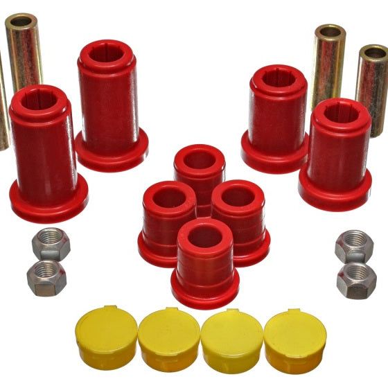 Energy Suspension 98-99 Tahoe/Yukon/Denali / 98-95 K5 Blazer 4WD Red Front End C/A Bushing Set-tuningsupply.com