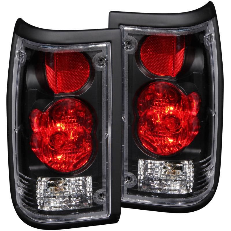 ANZO 1986-1993 Mazda B2000 Taillights Black-tuningsupply.com