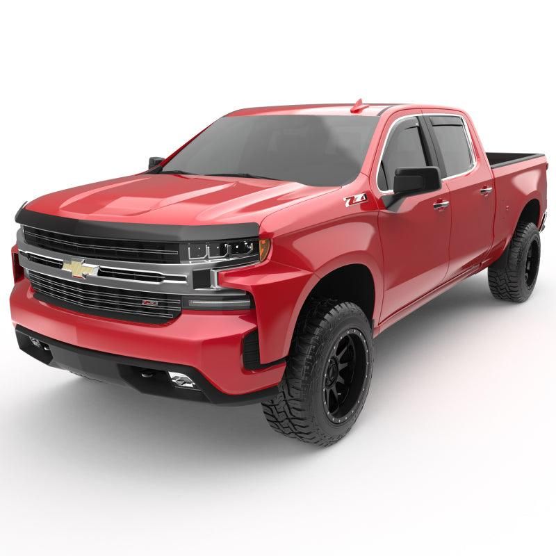 EGR 2019 Chevy 1500 Crew Cab In-Channel Window Visors - Dark Smoke-tuningsupply.com