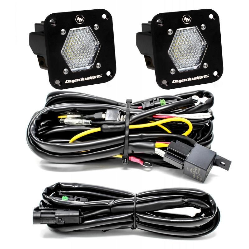 Baja Designs S1 Work/Scene LED Light Backup Kit w/ Mounting Bracket Pair-tuningsupply.com