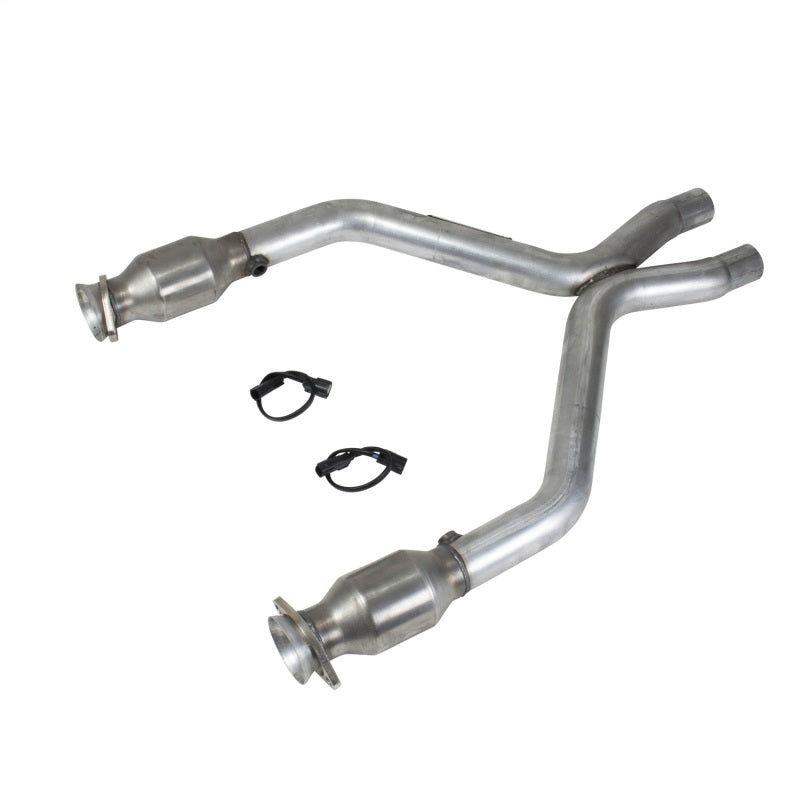 BBK 11-14 Mustang 3.7 V6 Short Mid X Pipe With Catalytic Converters 2-1/2 For BBK Long Tube Headers-tuningsupply.com