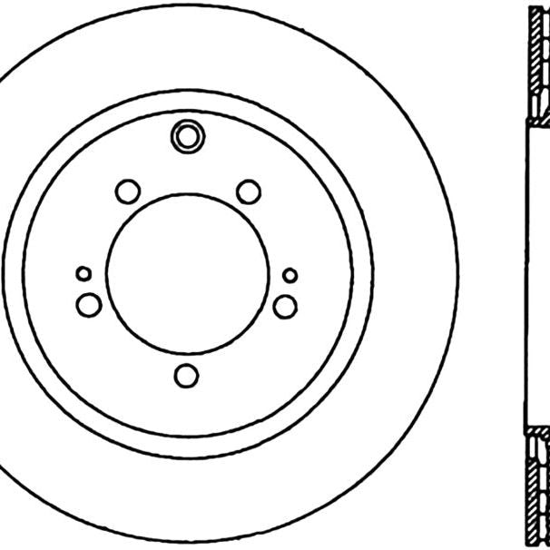 StopTech Slotted & Drilled Sport Brake Rotor-Brake Rotors - Slot & Drilled-Stoptech-STO127.46075L-SMINKpower Performance Parts