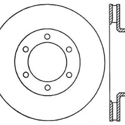 StopTech 07-08 Toyota FJ Cruiser / 05-08 Tacoma (6 lug) / 03-08 4 Runner (319mm disc) SportStop Slo-Brake Rotors - Slot & Drilled-Stoptech-STO127.44129L-SMINKpower Performance Parts