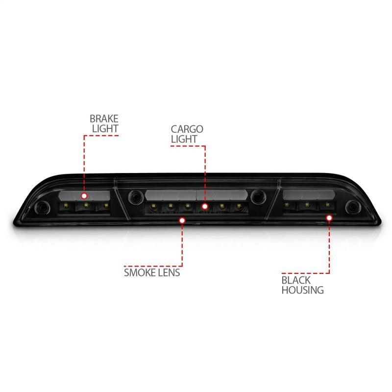 ANZO 15-20 Ford F-150 - F-450 LED Third Brake Light - Black Housing/Smoke Lens-tuningsupply.com