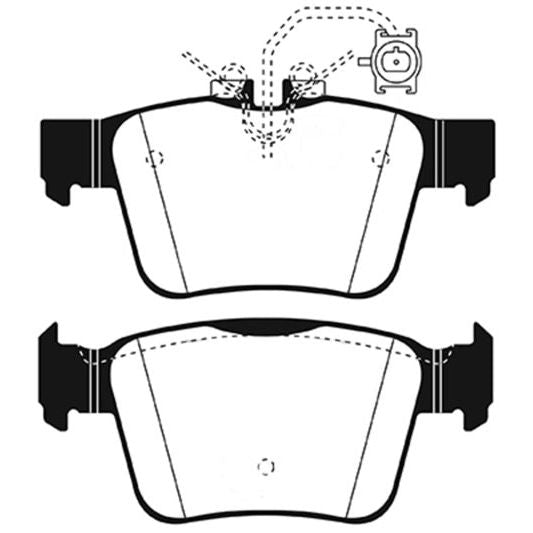 EBC 17+ Alfa Romeo Giulia 2.0L Turbo Ultimax Rear Brake Pads-tuningsupply.com