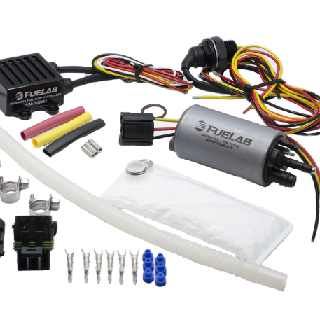 Fuelab 253 In-Tank Brushless Fuel Pump Kit w/9mm Barb & 6mm Siphon/72002/74101/Pre-Filter - 500 LPH-tuningsupply.com