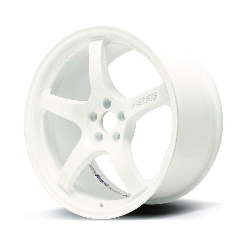 Gram Lights 57CR 18x9.5 +38 5x100 Ceramic White Pearl Wheel-tuningsupply.com