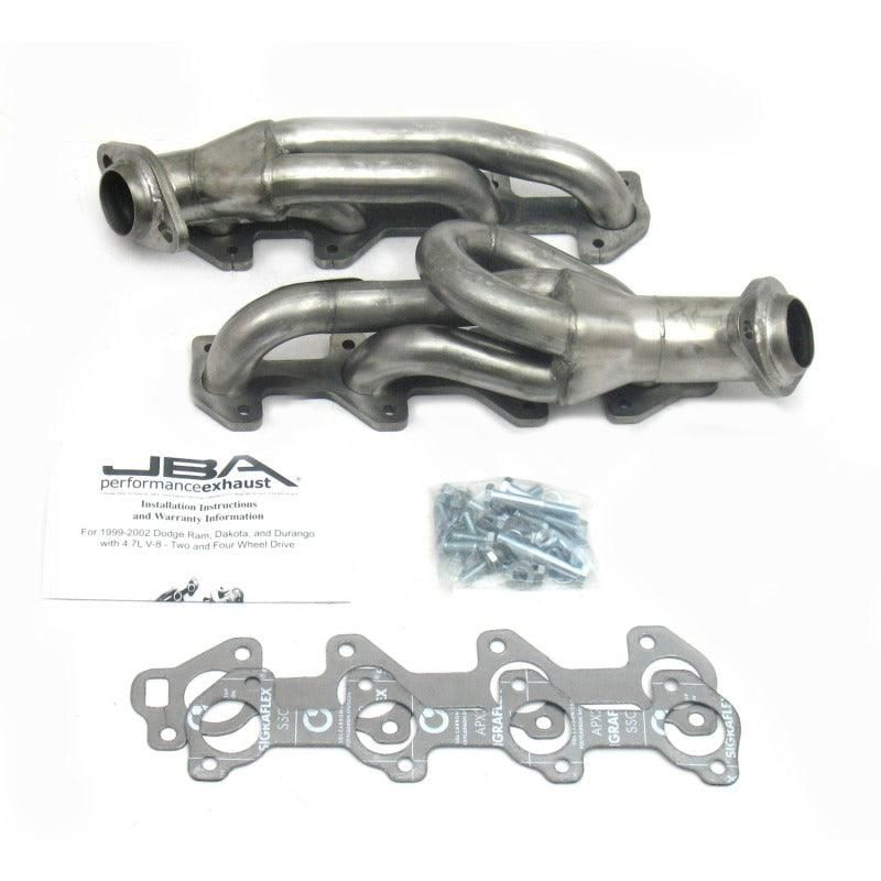 JBA 04-07 Dodge Dakota 4.7L PowerTech 1-1/2in Primary Raw 409SS Cat4Ward Header-tuningsupply.com