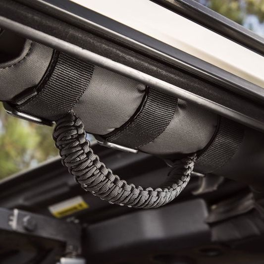 Rugged Ridge Paracord Grab Handles Black/Black Pair - SMINKpower Performance Parts RUG13505.30 Rugged Ridge