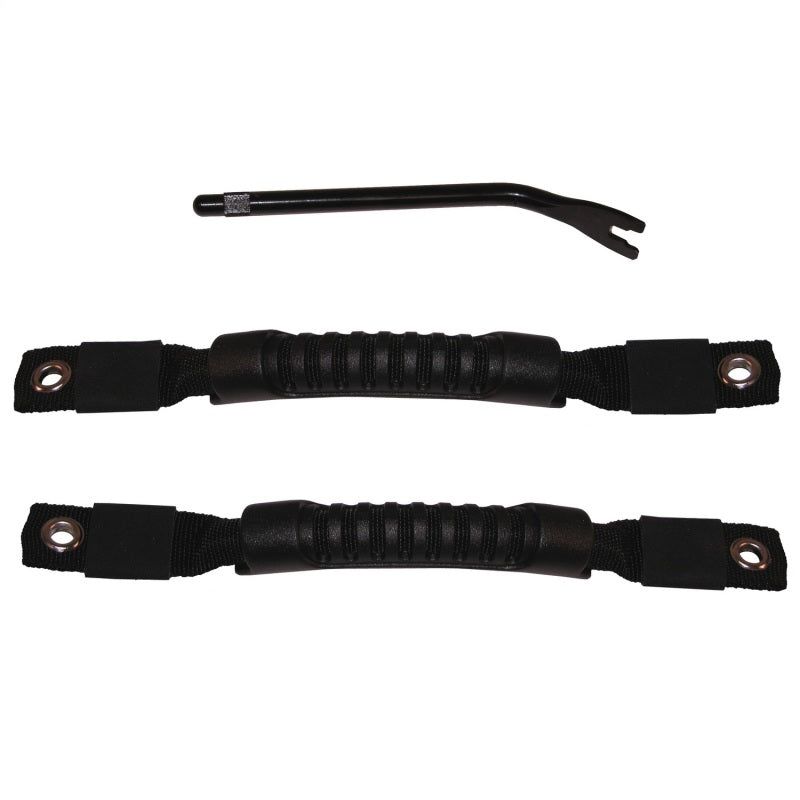 Rugged Ridge Door Pull Straps Black 97-06 Jeep Wrangler - SMINKpower Performance Parts RUG11826.01 Rugged Ridge