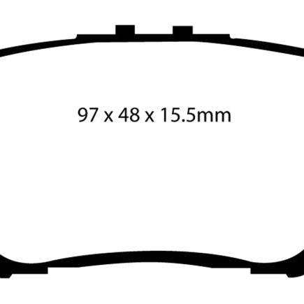 EBC 12-17 Toyota Camry 2.5L Yellowstuff Rear Brake Pads-tuningsupply.com