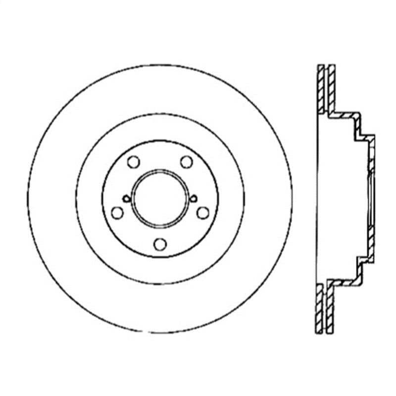 StopTech Power Slot 06-07 WRX / 05-08 LGT Rear Left Slotted Rotor-Brake Rotors - Slotted-Stoptech-STO126.47025SL-SMINKpower Performance Parts