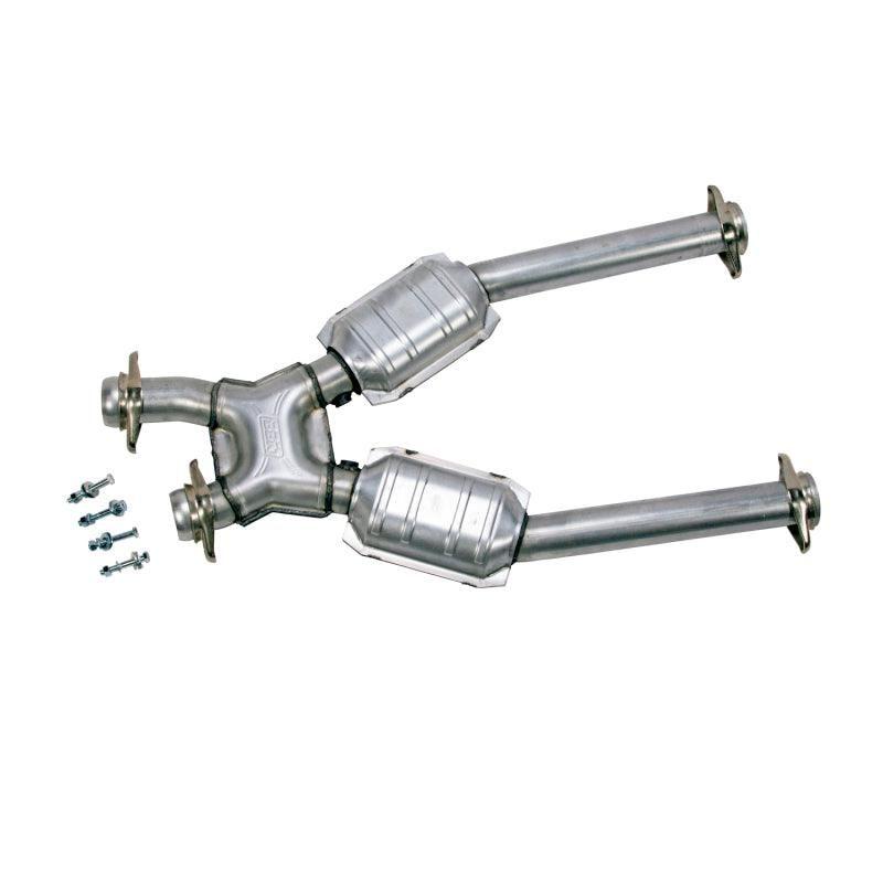 BBK 96-04 Mustang 4.6 GT / Cobra Short Mid X Pipe w Catalytic Converters 2-1/2 For Long Tube Headers-tuningsupply.com