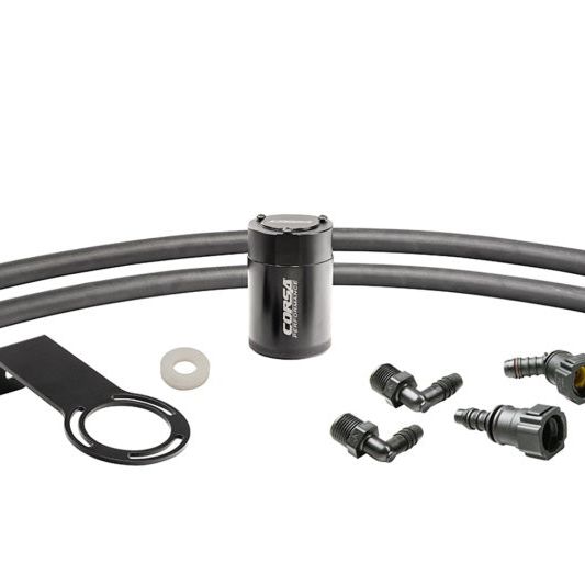 Corsa 2016-2023 Chevrolet Camaro SS Coupe 6.2L V8 (RWD) Aluminum Oil Catch Can w/Mounting Bracke-tuningsupply.com