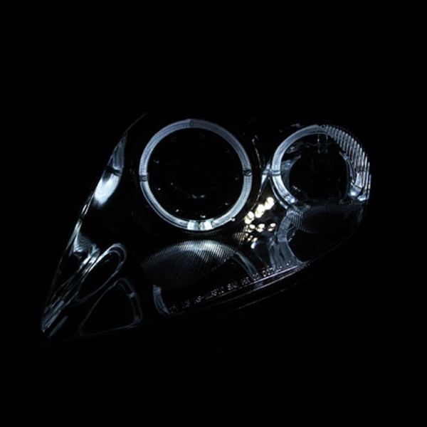 ANZO 2000-2005 Mitsubishi Eclipse Projector Headlights w/ Halo Black-tuningsupply.com