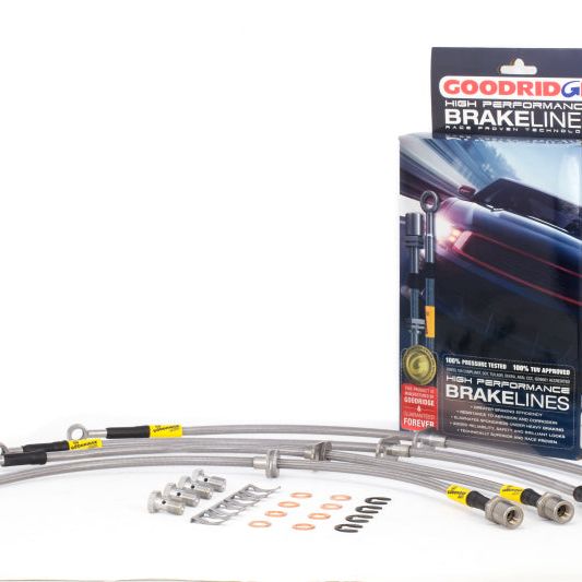 Goodridge 08-14 Subaru STi (w/Brembo Calipers) Stainless Steel Brake Line Kit-tuningsupply.com