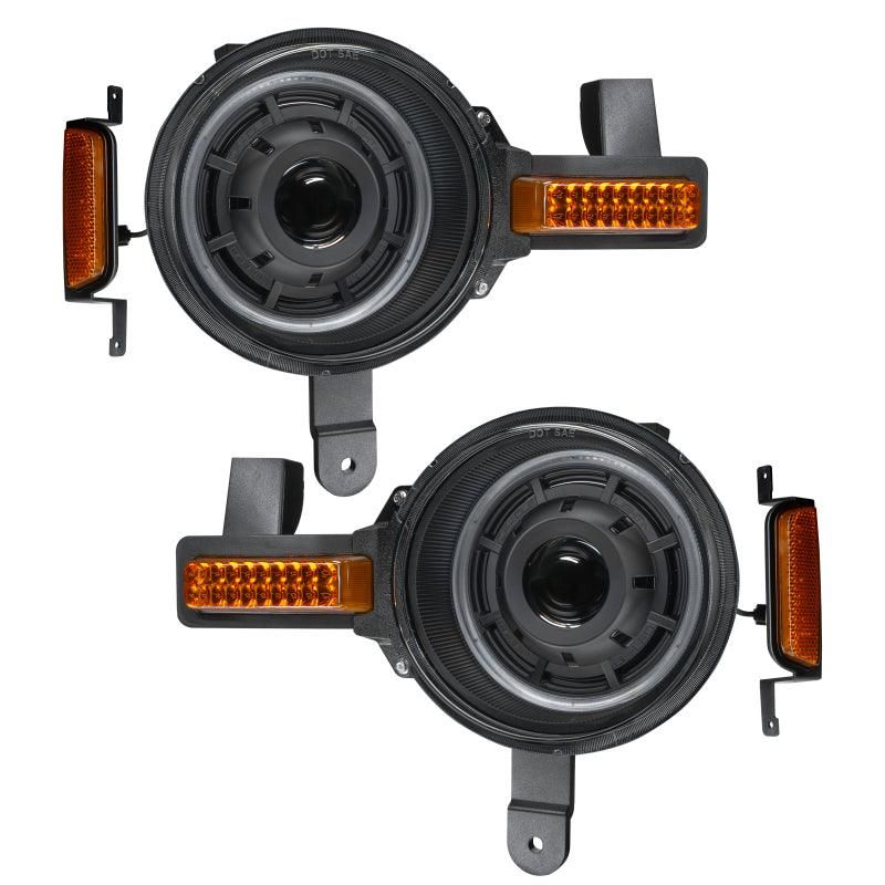 Oracle 2021+ Ford Bronco Oculus  Bi-LED Projector Headlights - Amber/White Switchback SEE WARRANTY-tuningsupply.com