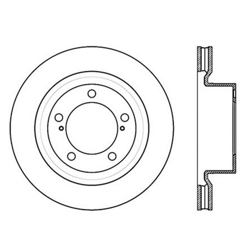 StopTech 07-09 Toyota Tundra / 08-09 Toyota Sequoia Front Right Slotted & Drilled Rotor-Brake Rotors - Slot & Drilled-Stoptech-STO127.44156R-SMINKpower Performance Parts