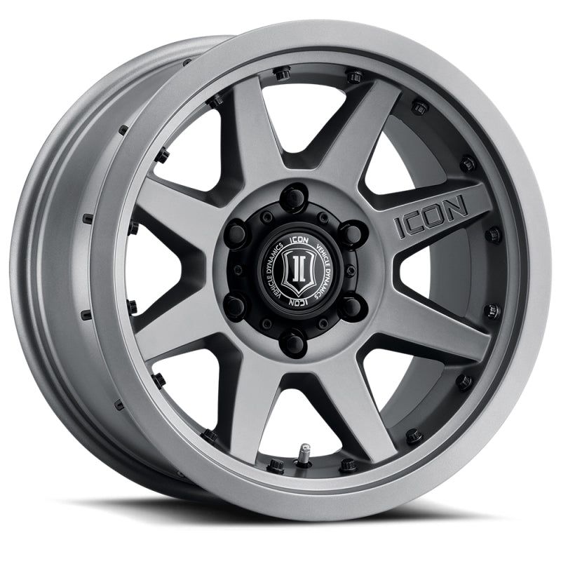 ICON Rebound Pro 17x8.5 5x5 -6mm Offset 4.5in BS 71.5mm Bore Titanium Wheel-tuningsupply.com