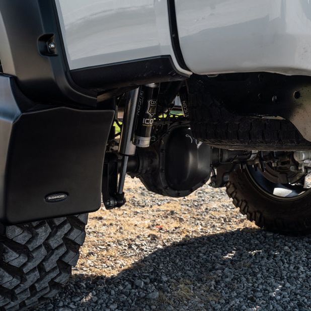 Bushwacker 09-18 Ram 1500 Trail Armor Rear Mud Flaps (Fits Pocket Style Flares)-tuningsupply.com