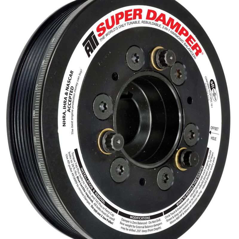 ATI Damper - 6.78in - Alum - 6 Grv - Toyota Supra - 94-98 - JZ80 - 15 Percent OD - Req gatK06077-tuningsupply.com