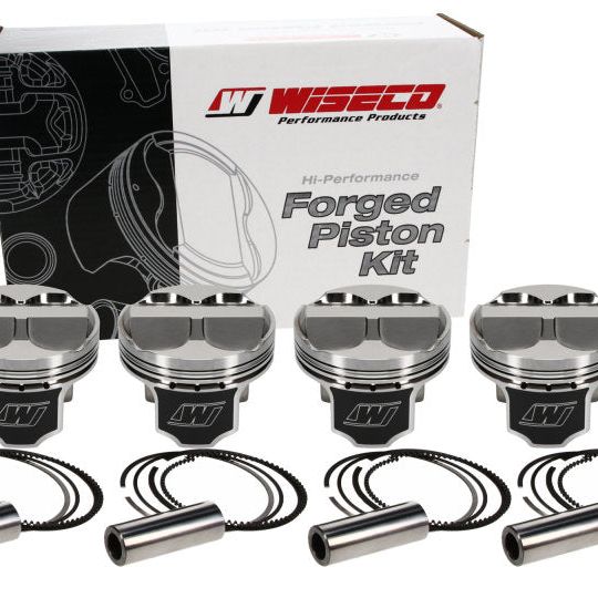 Wiseco Acura 4v Domed +8cc STRUTTED 86.5MM Piston Kit - SMINKpower Performance Parts WISK573M865AP Wiseco